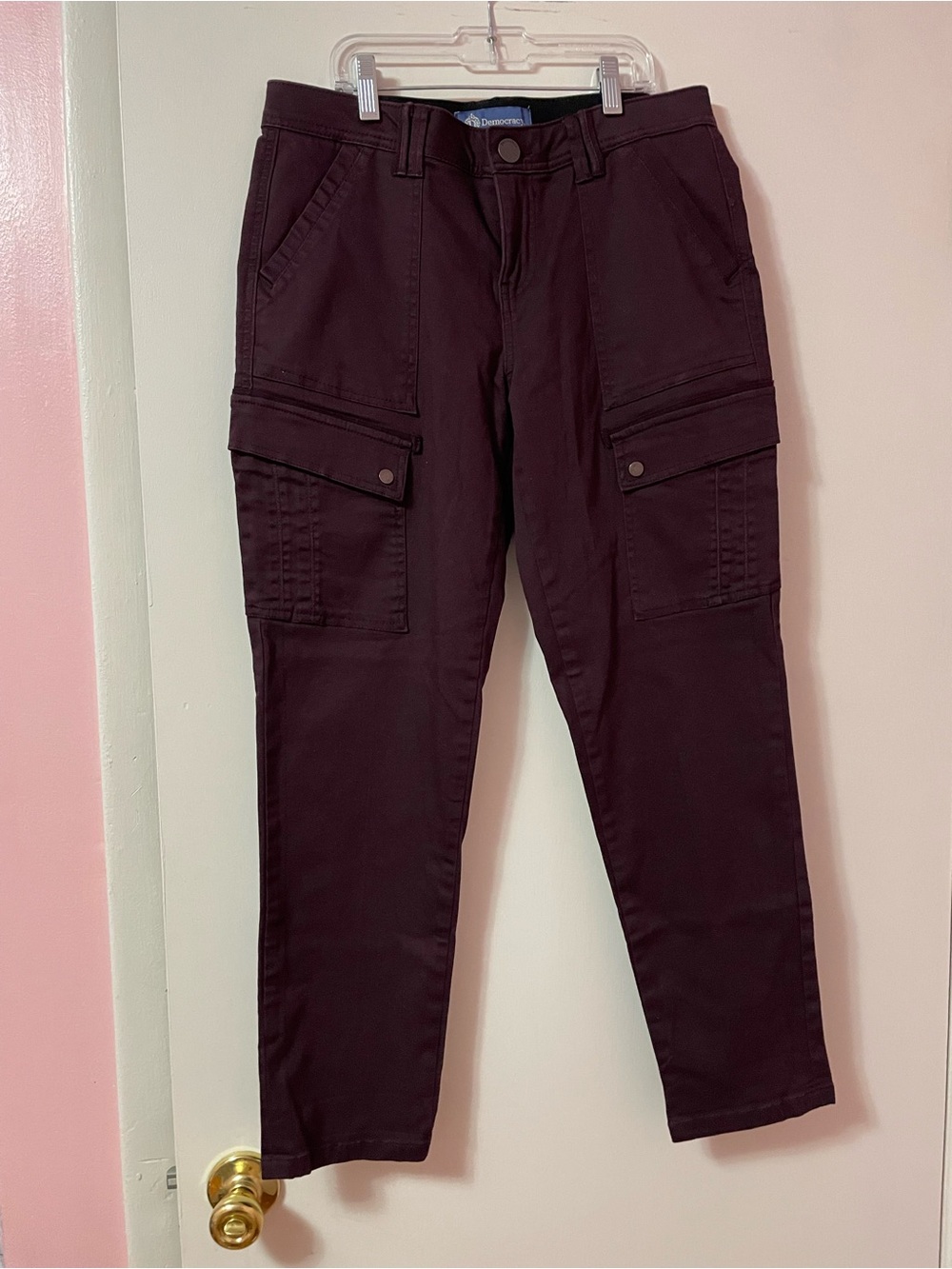 Womenโs Democracy Dark purple plum Cargo Pants